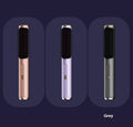 Wireless straight comb in dark grey, rose gold, or rosemary violet colours for cordless hair styling