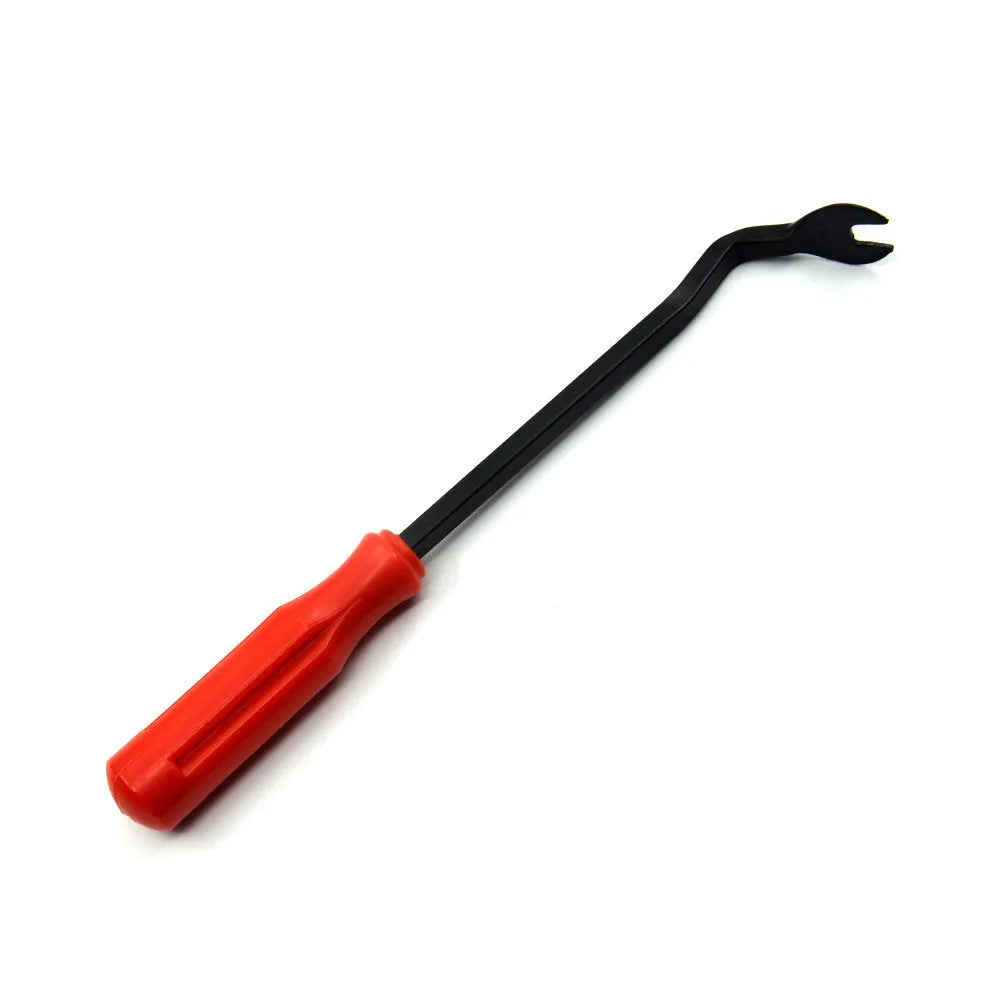 Red handle steel automotive clip driver tool with light switch pliers for General Motors door panels