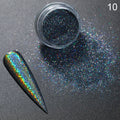 Aurora Magic Nail Powder glitter in laser gradient colours for nail art decoration
