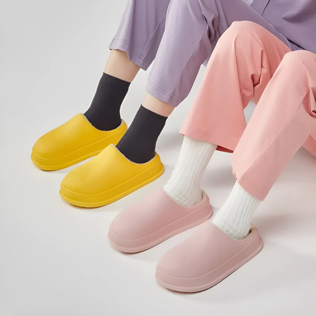 Waterproof non-slip warm cotton slippers in EVA for men and women, large size 36-47, eight colours
