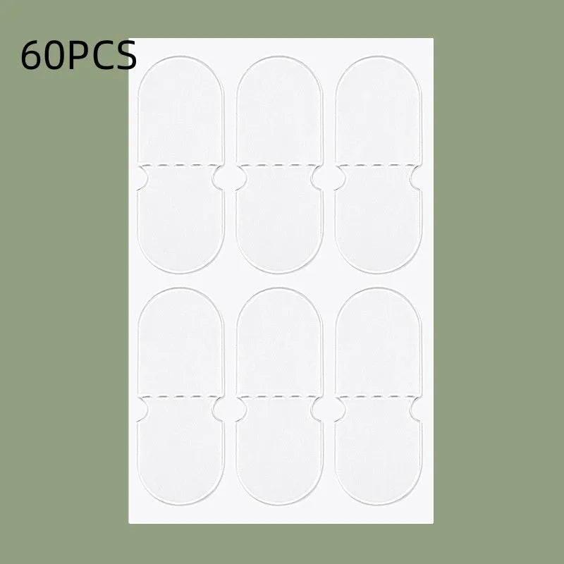 TPU ear stickers for styling support in frosted and transparent finishes with hot melt adhesive backing