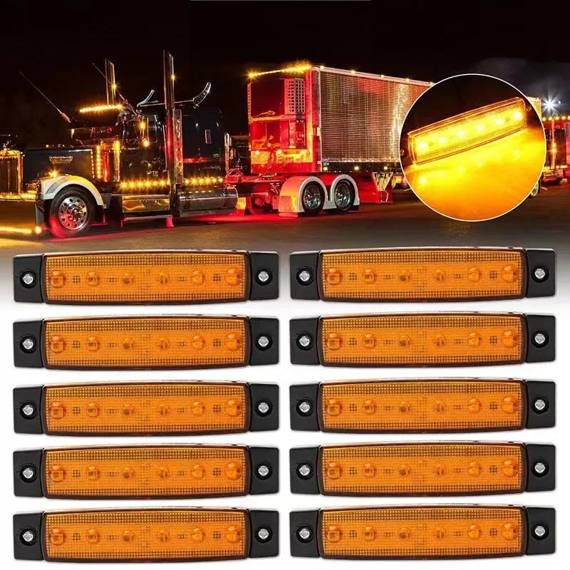 Trailer side warning lights in five colours with PVC housing and W-SMD light source