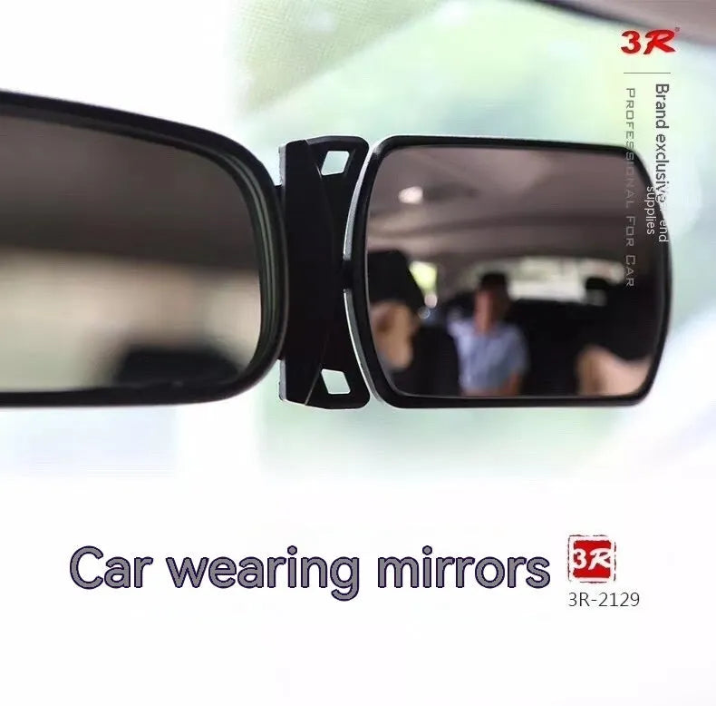 Wide angle widened car rearview mirror 8x6cm glass interior safety mirror