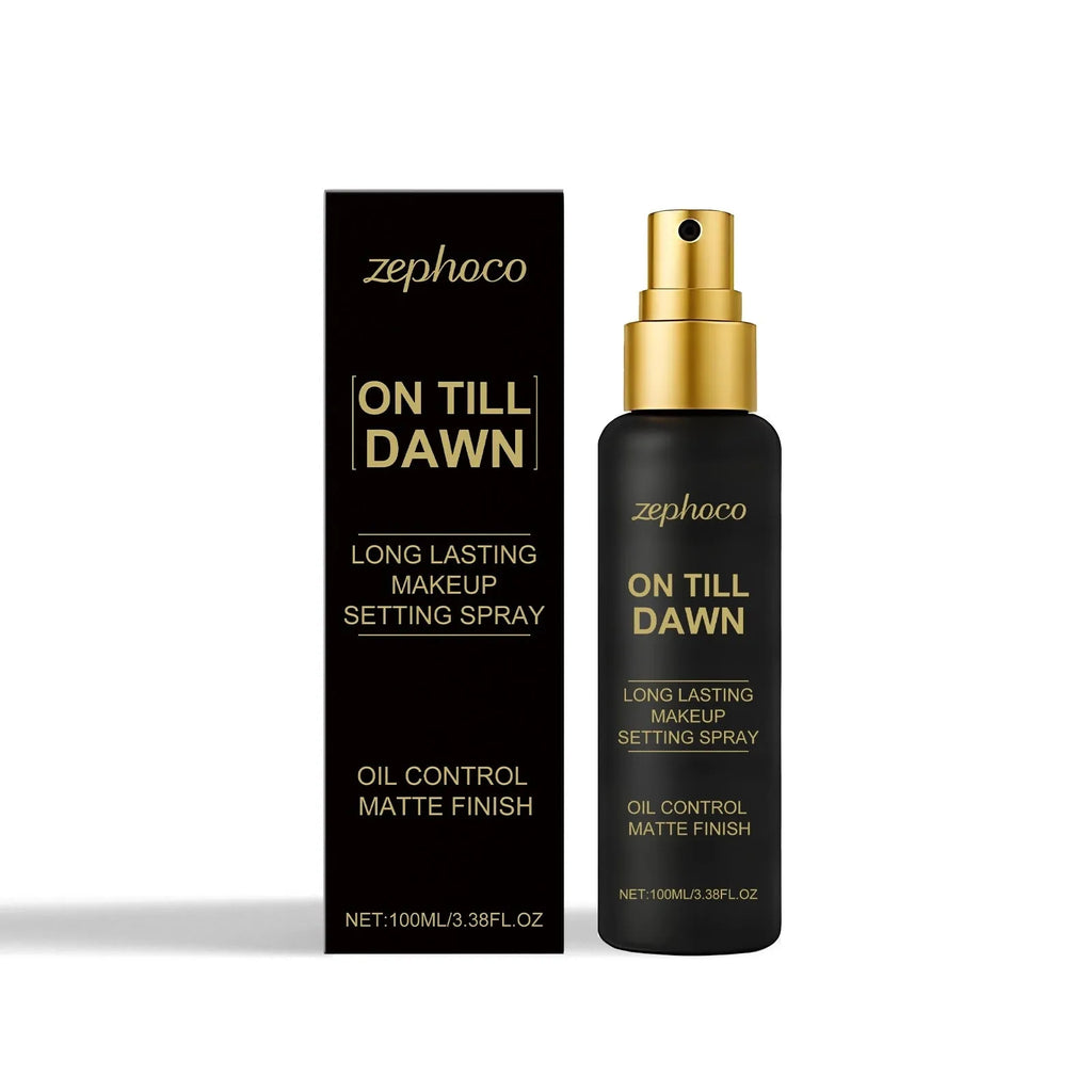 100ml bottle of makeup setting spray for long-lasting wear and oil control.