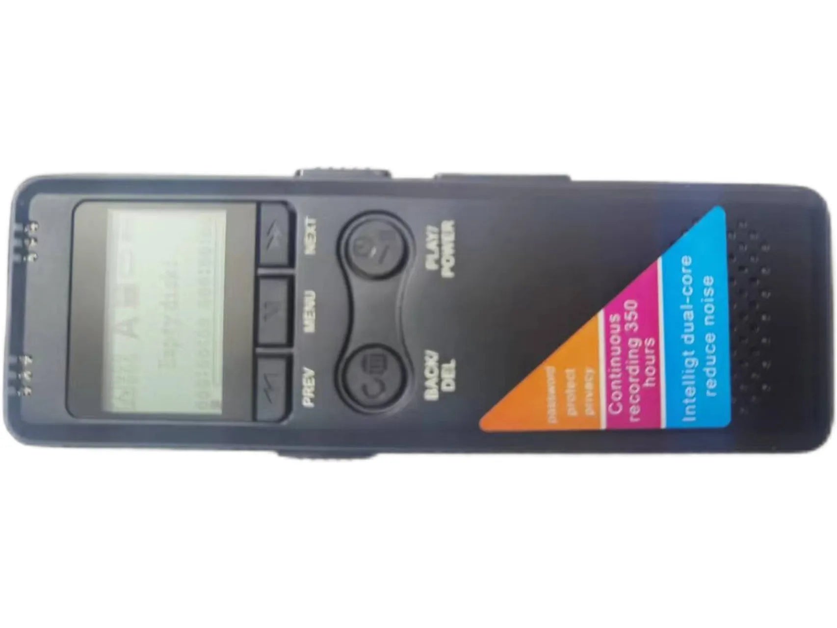 Black HD noise reduction digital recording pen with zinc alloy shell and 32GB capacity on a dark background