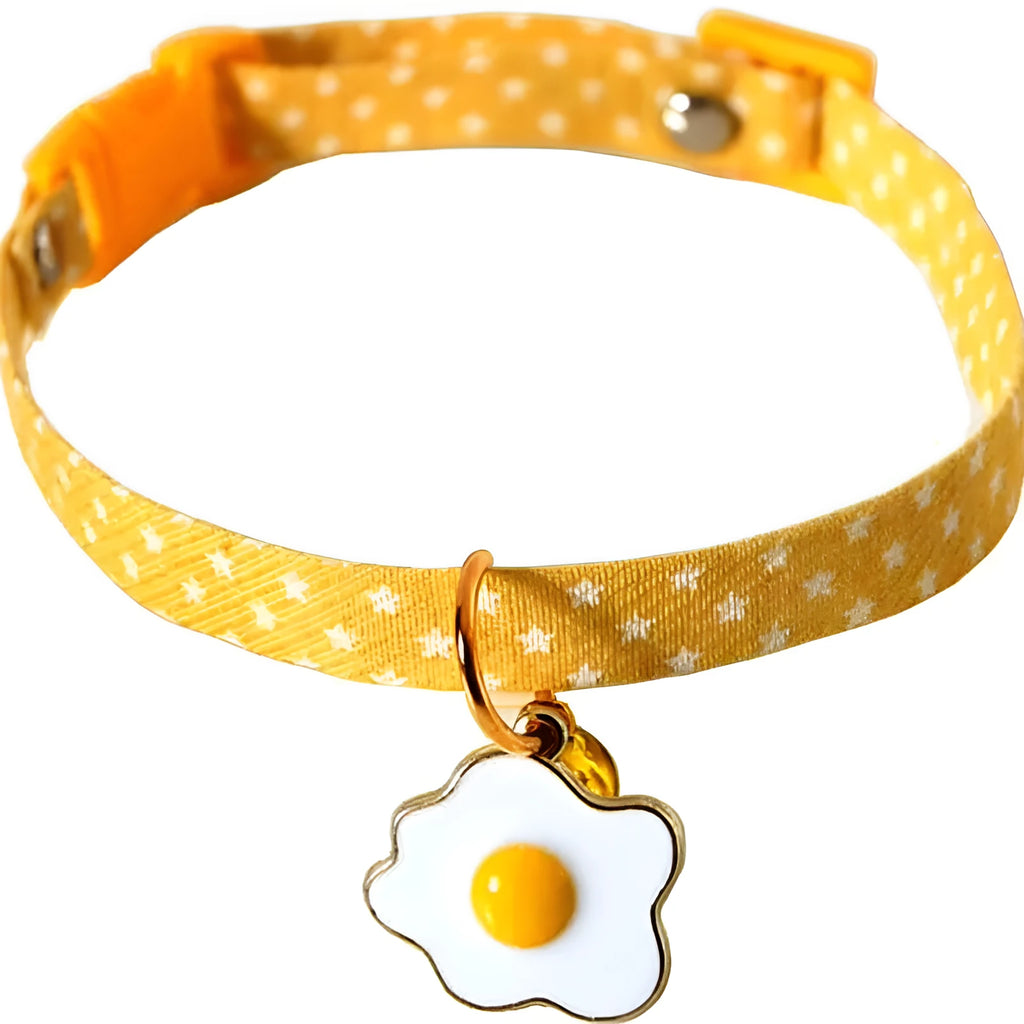Adjustable cat collar with bell pendant and bow tie for small dogs