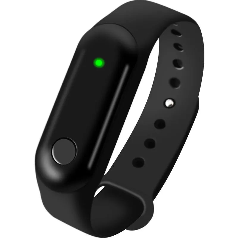 Wireless anti-static bracelet in black with TPU strap and battery compartment