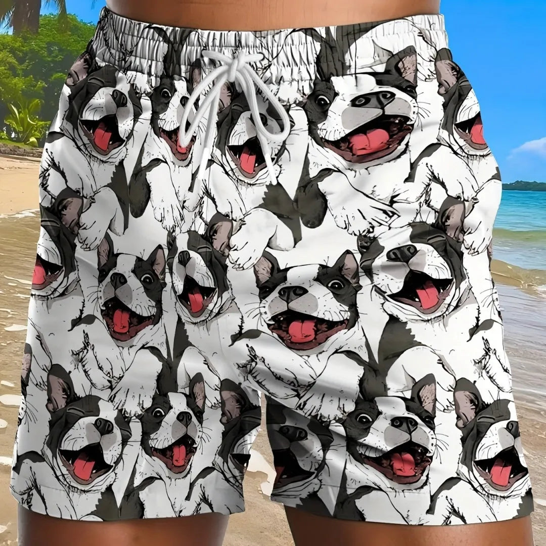 2025 summer men's casual shorts in breathable polyester, simple style, available in multiple colours