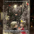 DIY snowy night light kit with snowflake decor and LED street light effect for desktop display