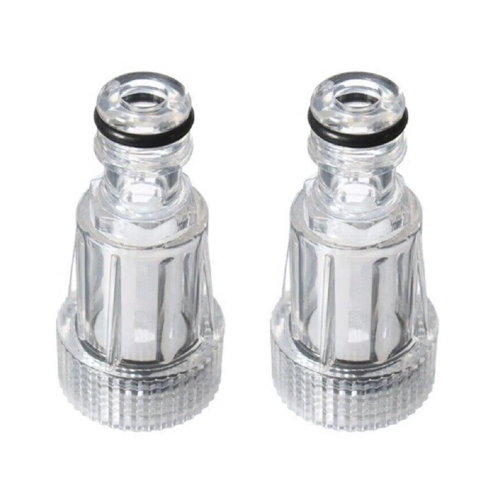 Transparent plastic inlet joint for Karcher pressure washer inlet filter screen connection
