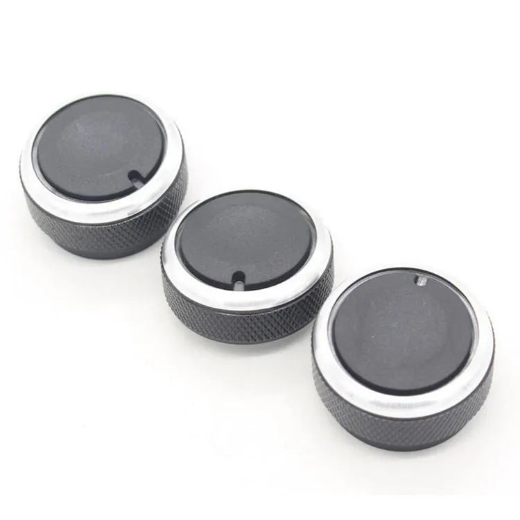 Three black aluminium alloy Chevrolet Lefeng and Lechi air conditioning replacement control knobs