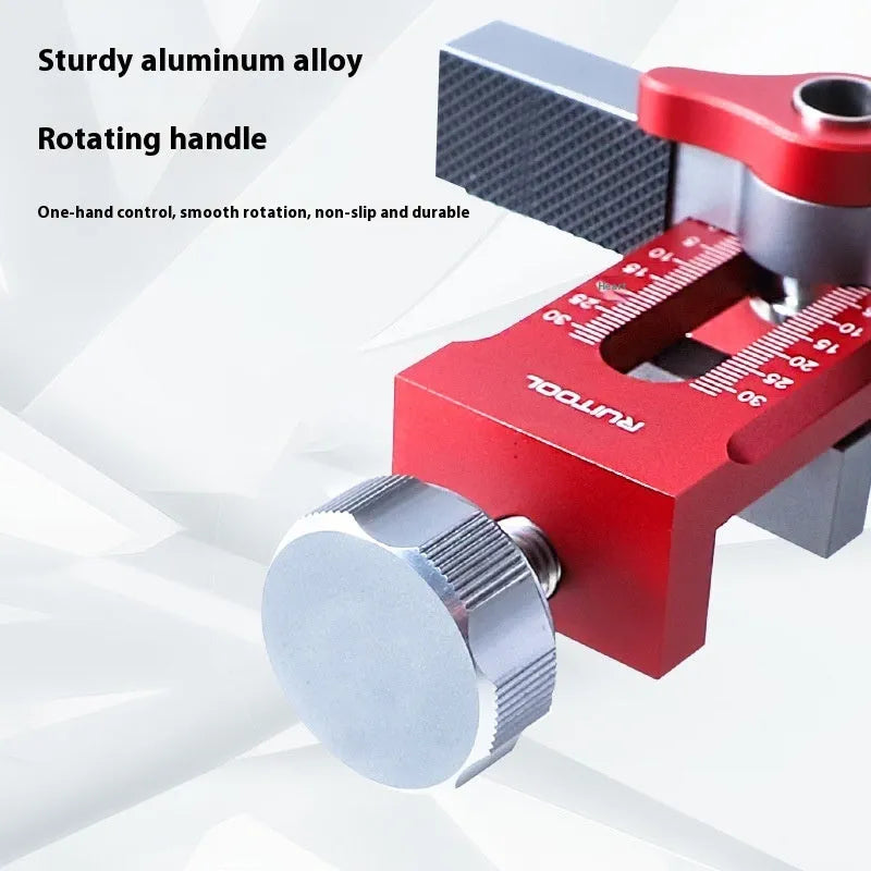 Aluminium alloy cabinet door installation aid tool for woodworking hinge placement