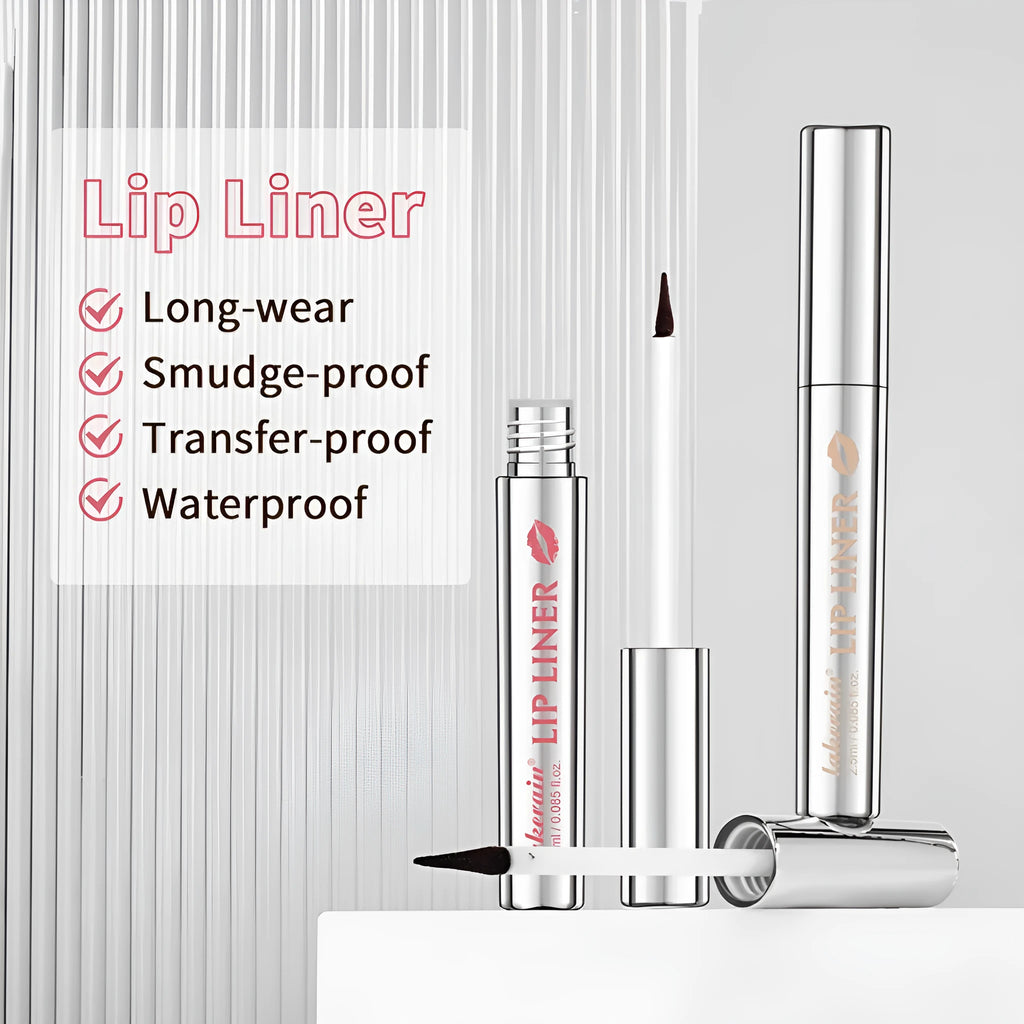 Matte finish pointed toe lip liner pencil in tear and pull design