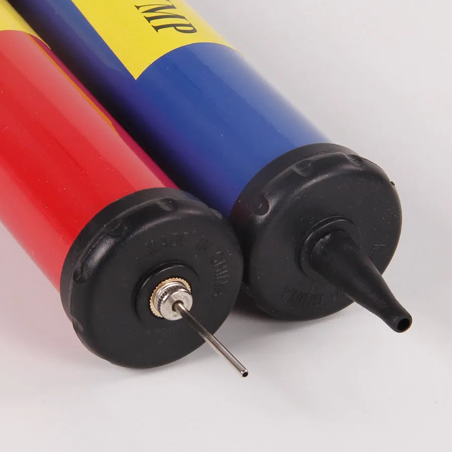 Mixed colour plastic manual hand pump for inflating basketballs, volleyballs, footballs, and balloons