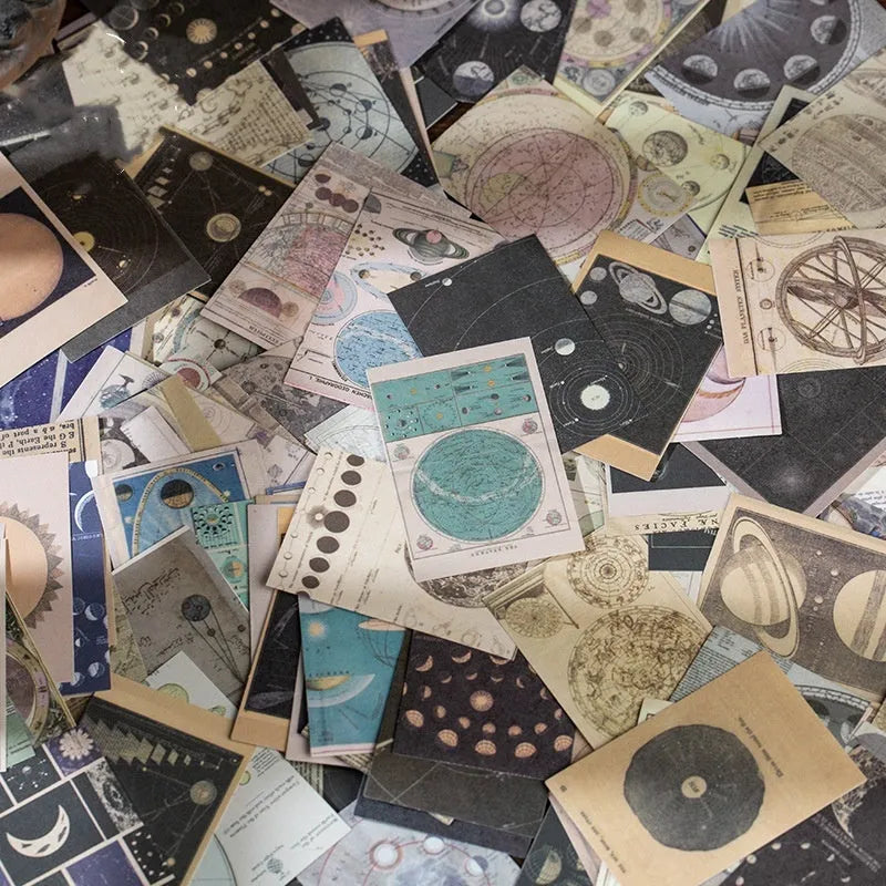 Retro style Japanese paper stickers measuring 4cm by 6cm in Secret Land colour variant