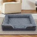Waterproof fabric dog kennel with removable cover in light grey, dark grey and brown colour options