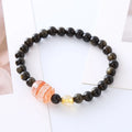 Natural obsidian pi xiu bracelet with ethnic retro styling and animal zodiac modelling