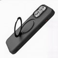 Rotating Bracket Magnetic Drop-resistant Silicone TPU Phone Case for iPhone 14 15 13 Series with 360° Rotatable Bracket and Upgraded Feel Drop-resistant Classic Black