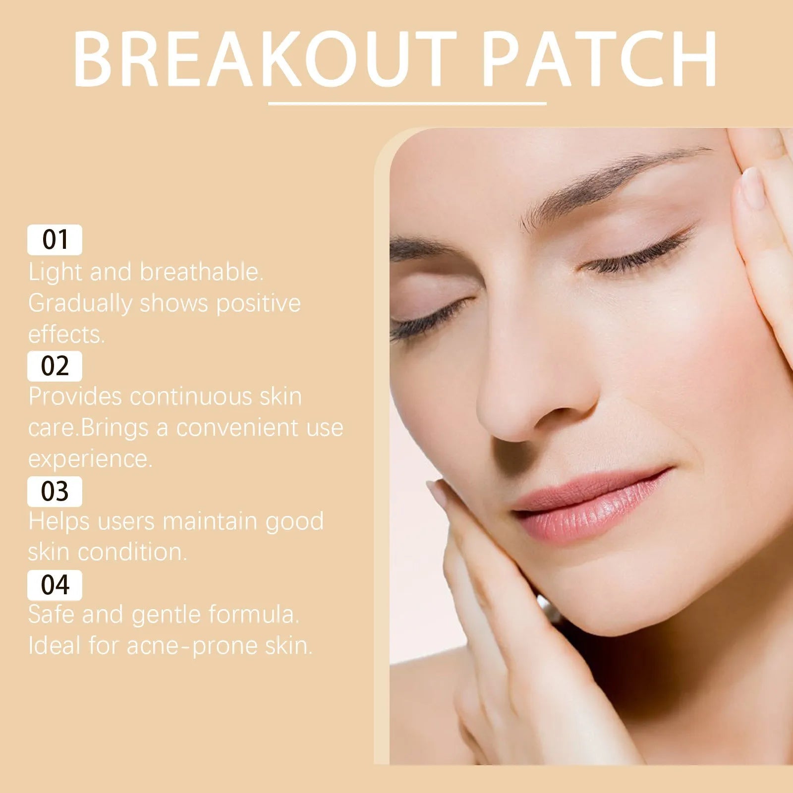 Acne patches with tea tree oil and asiatic centella extract, 8 hydrocolloid patches for spot treatment