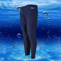 Men's black and grey line nylon cropped swimming trunks for swimming and fitness