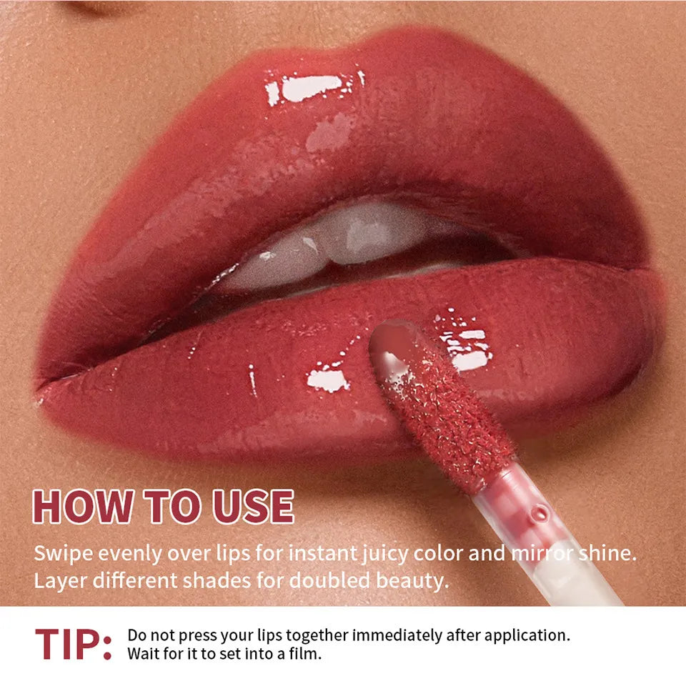 Juice Mirror Water Light Lip Lacquer: Hydrating Plumping Mirror Shine Lip Gloss & Glass Glaze for Juicy Luscious Lips
