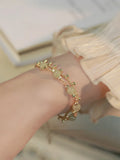 Natural Hetian Jade bracelet with Princess Running beaded design for women