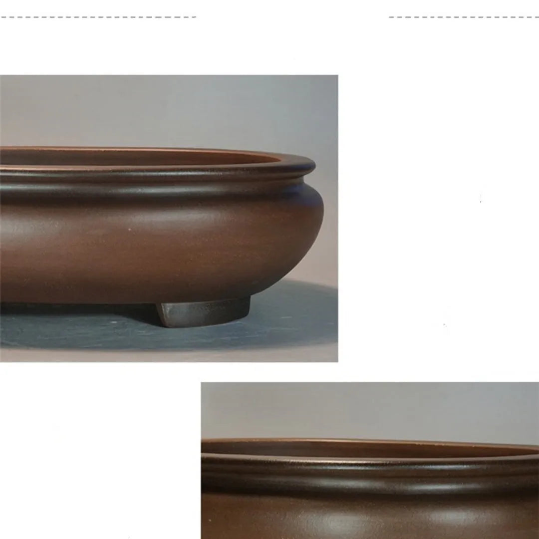 Handmade purple sand clay desktop flowerpot in classical style, 58cm tall.
