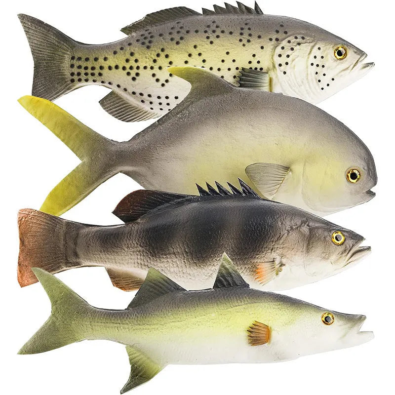 PU simulated fish ornaments set with yellow-fin tuna, small tuna, flower fish, and yellow croaker models