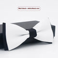 Men's solid colour formal bow tie with flat head design in polyester construction