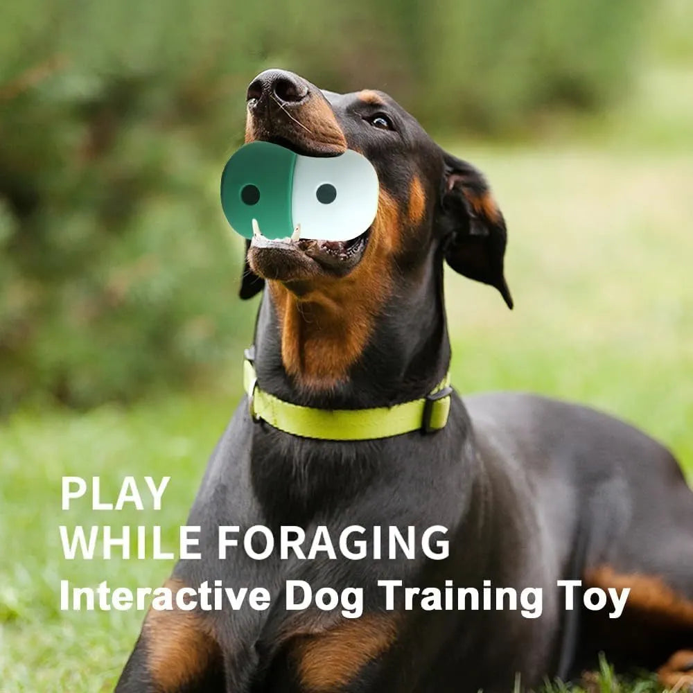 Food-grade silicone dog treat puzzle ball in multiple colour combinations for small medium dogs