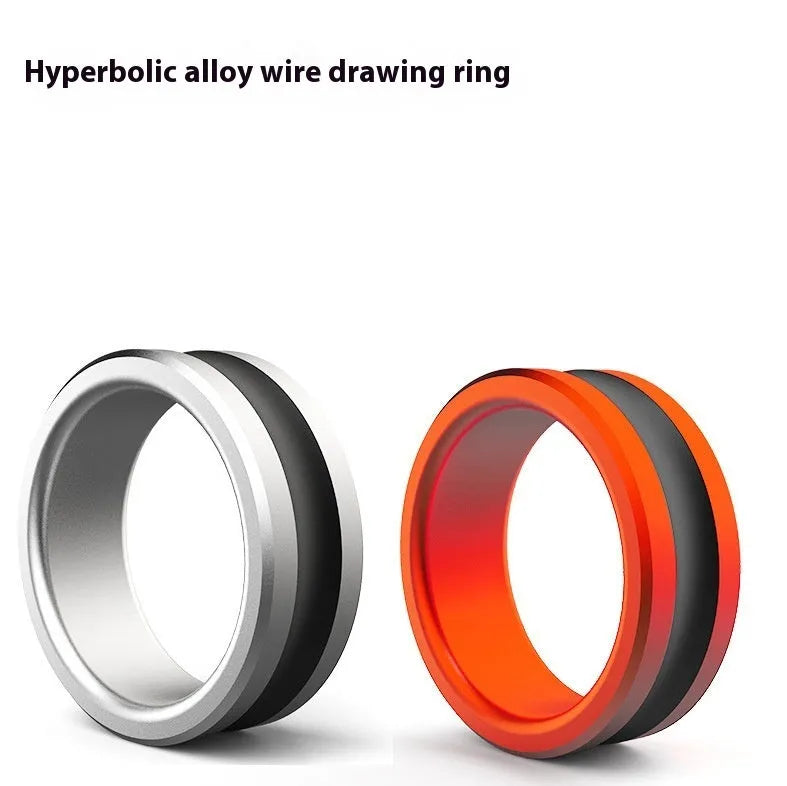 Orange and silver alloy fishing hand guard tool with non-slip surface and pull loop