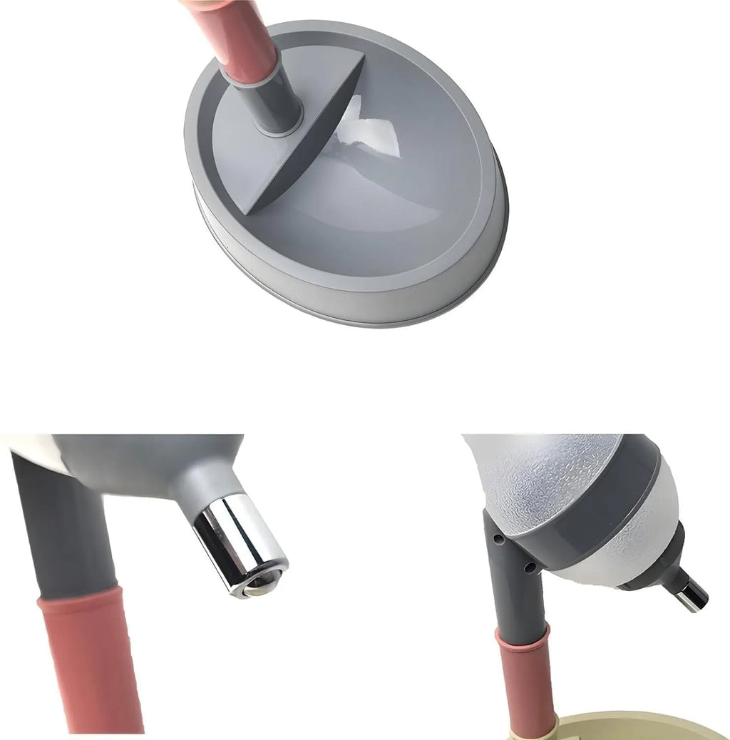 Green adjustable height pet water dispenser bowl with detachable pole and weighted base