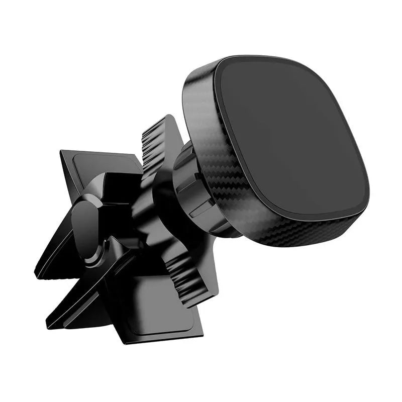 Black car air vent magnetic phone holder with round head design for universal smartphone mounting