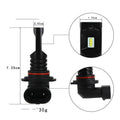 CSP LED automotive fog light bulb with aviation aluminium housing and six white LED chips