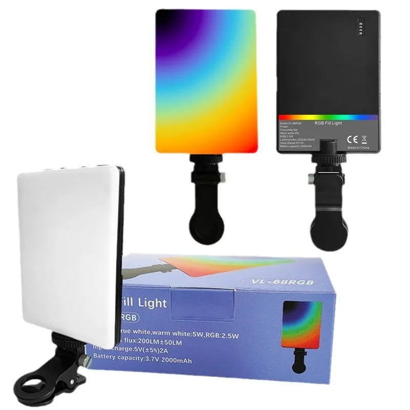 VL-60BI VL-68BI portable LED fill light clip mounted on mobile phone for photography