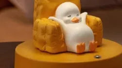 Flat Duck Table Lamp Ornament cute yellow duck USB night light for bedroom study