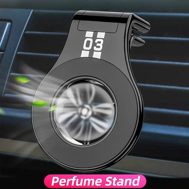 Magnetic car phone holder with air vent clip in black, blue, or red colours