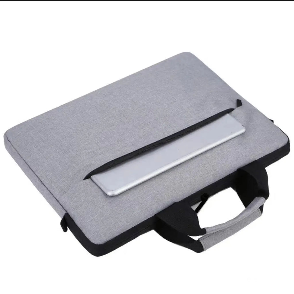 Grey Oxford cloth men's laptop bag with protective interior lining