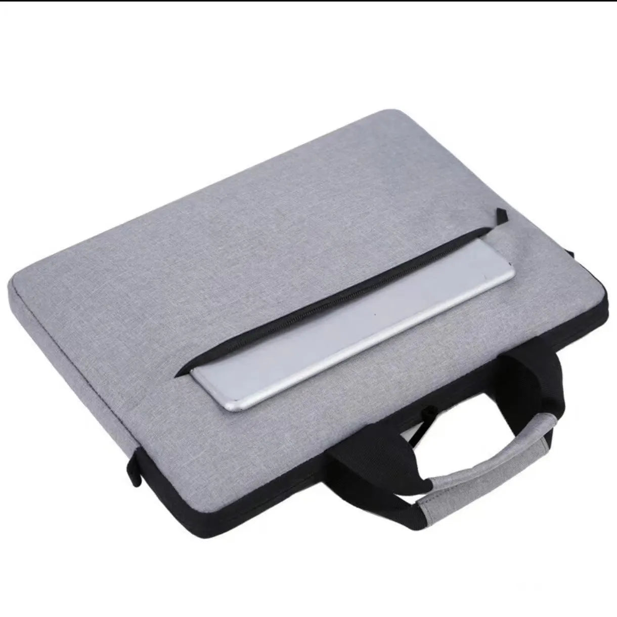 Grey Oxford cloth men's laptop bag with protective interior lining