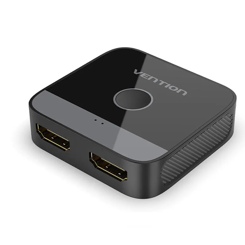 Grey alloy computer audio video converter for HD television connections with cable separator design