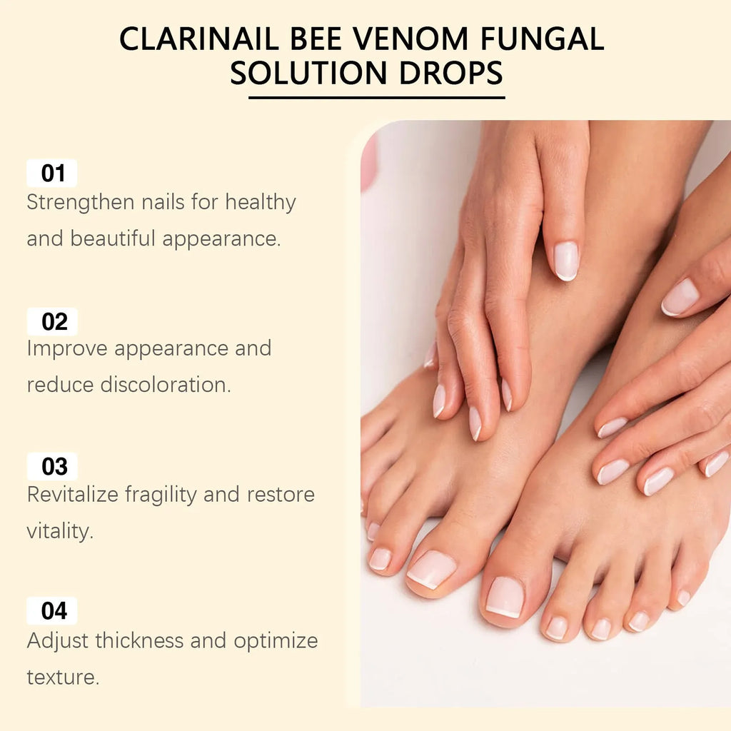 50ml bottle of nail fungus treatment solution with bee venom and peppermint oil