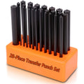 Orange alloy plastic punch needle tool set with metal mould accessory for textile crafts