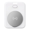 White ABS plastic pet tracking device for Apple users with portable collar attachment