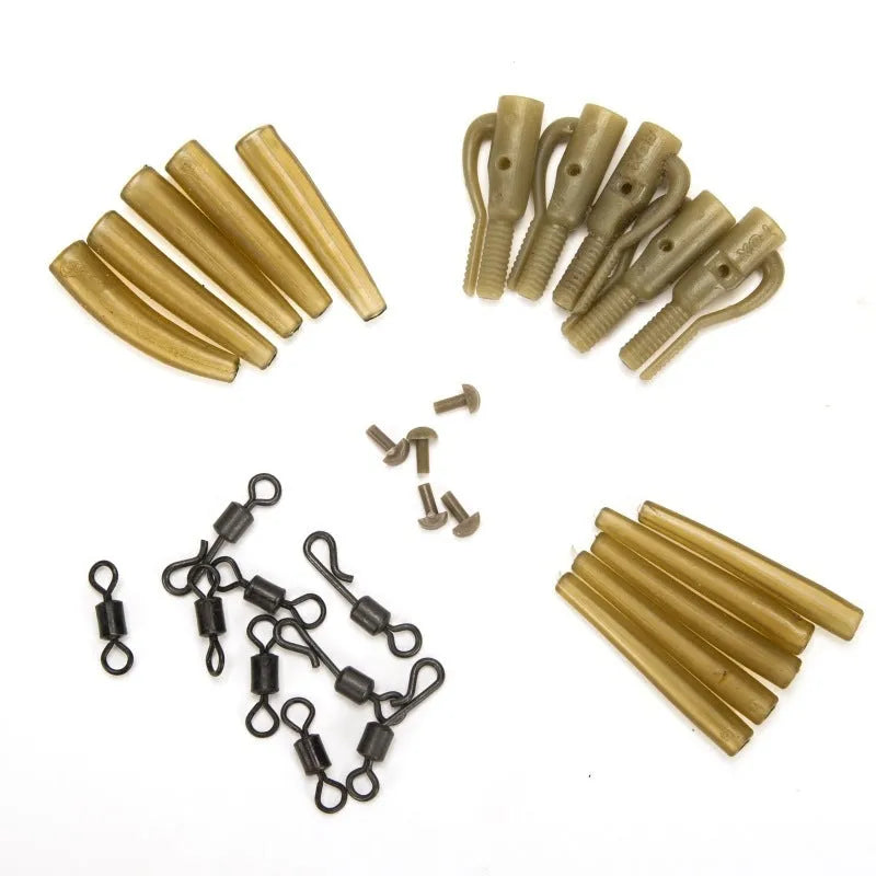 European carp fishing 30-piece accessory card with anti-winding pipes, threaded hoses, rotation connectors and screws