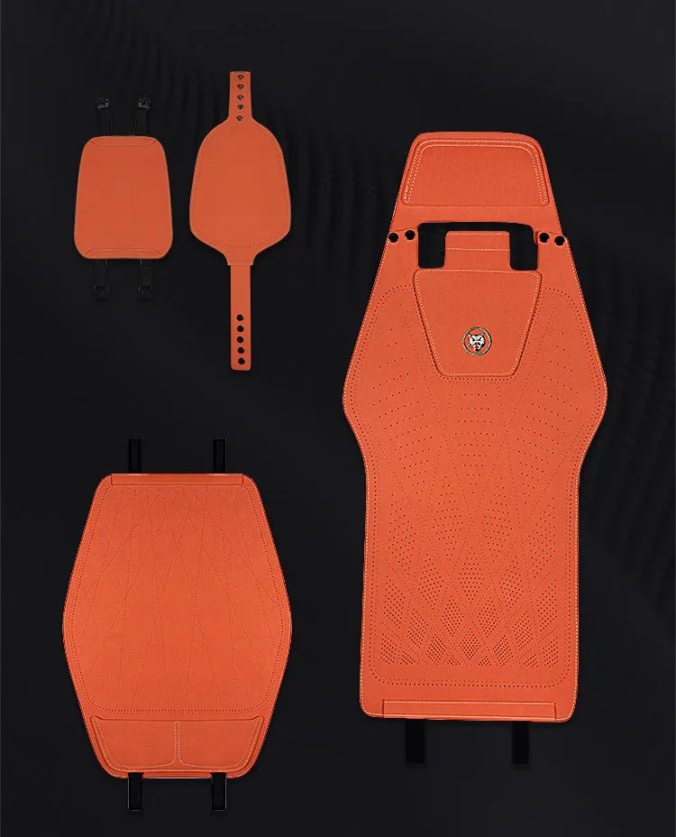 Tailored leather ultra thin car seat cover with gradient hole pattern in fur material