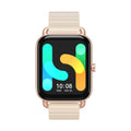 HAYLOU RS4 Plus black smartwatch with AMOLED display on a wrist, showing fitness stats.