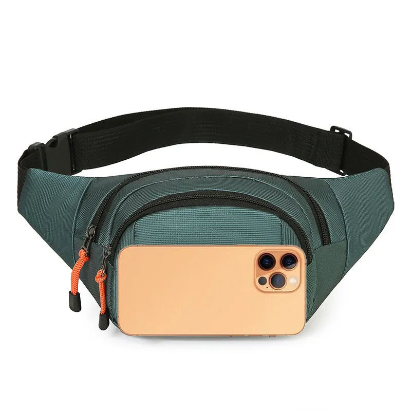 Waterproof slanted chest bag in multiple colours showing large capacity interior