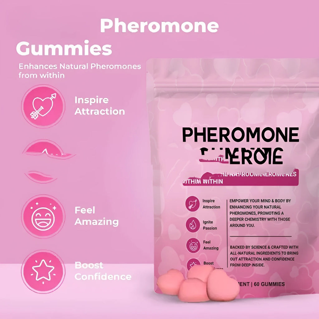 Pack of 60 edible pheromone gummy tablets for household pest control applications