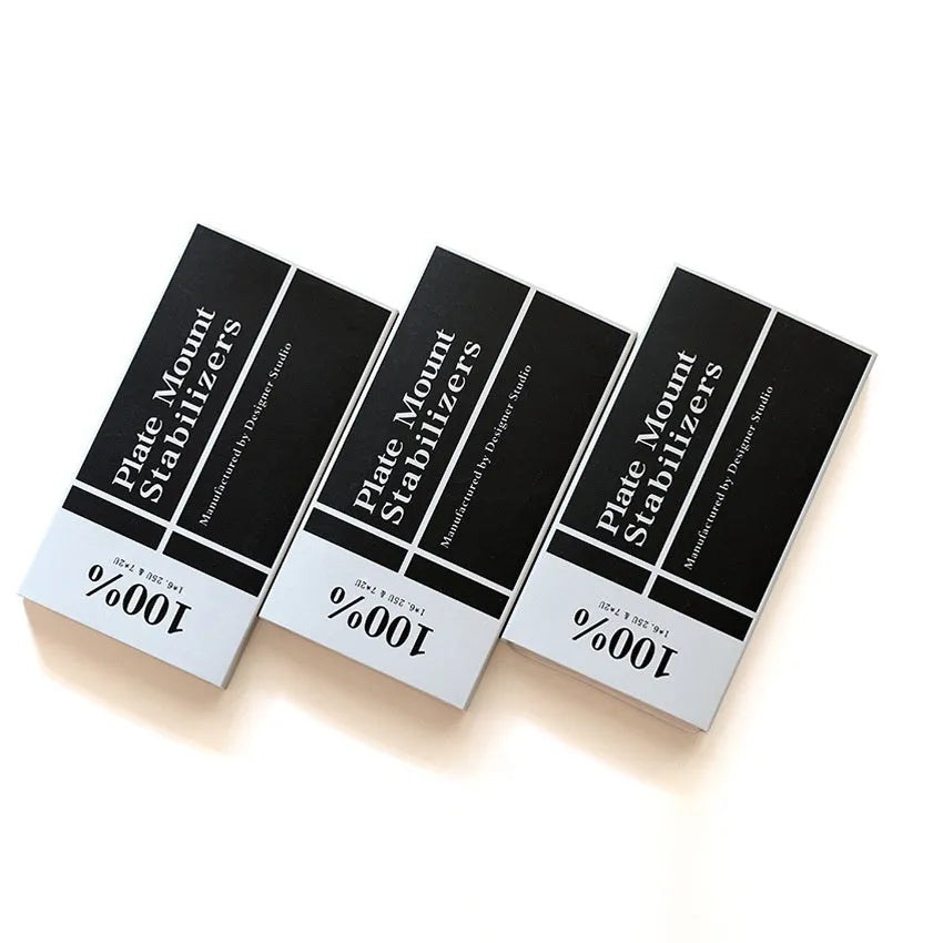 Keyboard stabiliser set for mechanical keyboards in black or milky white, 6.25U and 7U sizes
