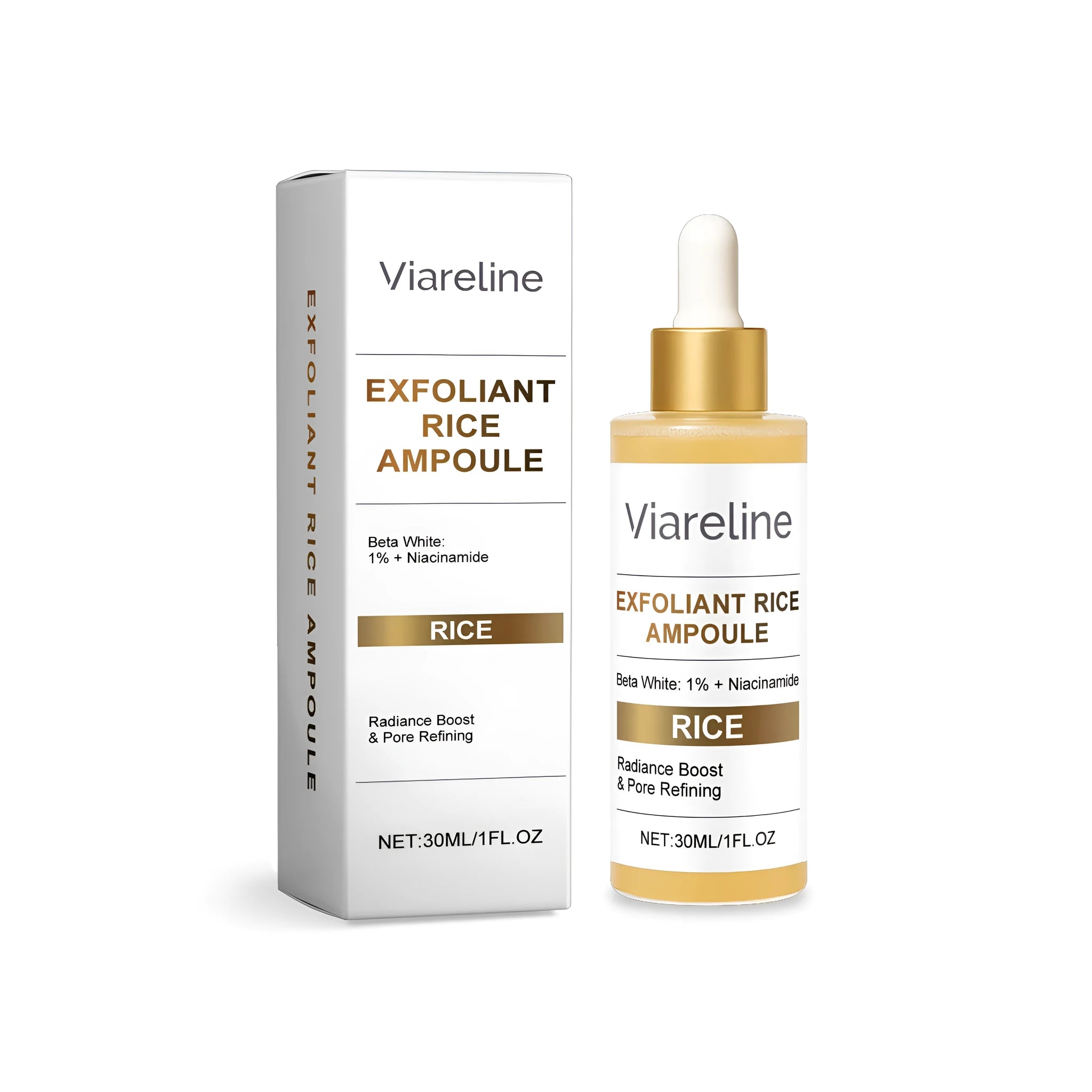 30ml bottle of exfoliating rice liquid skincare treatment
